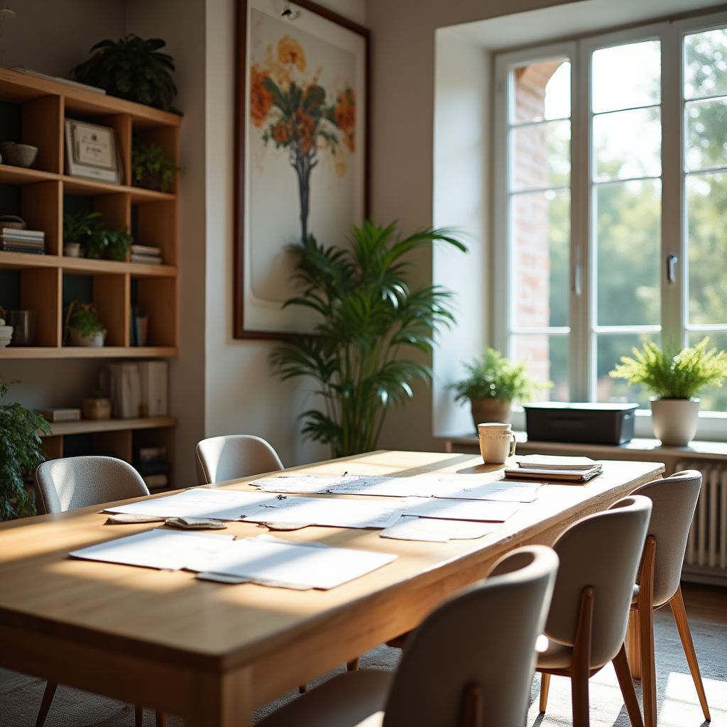 Equipo consultor planificando en escritorio